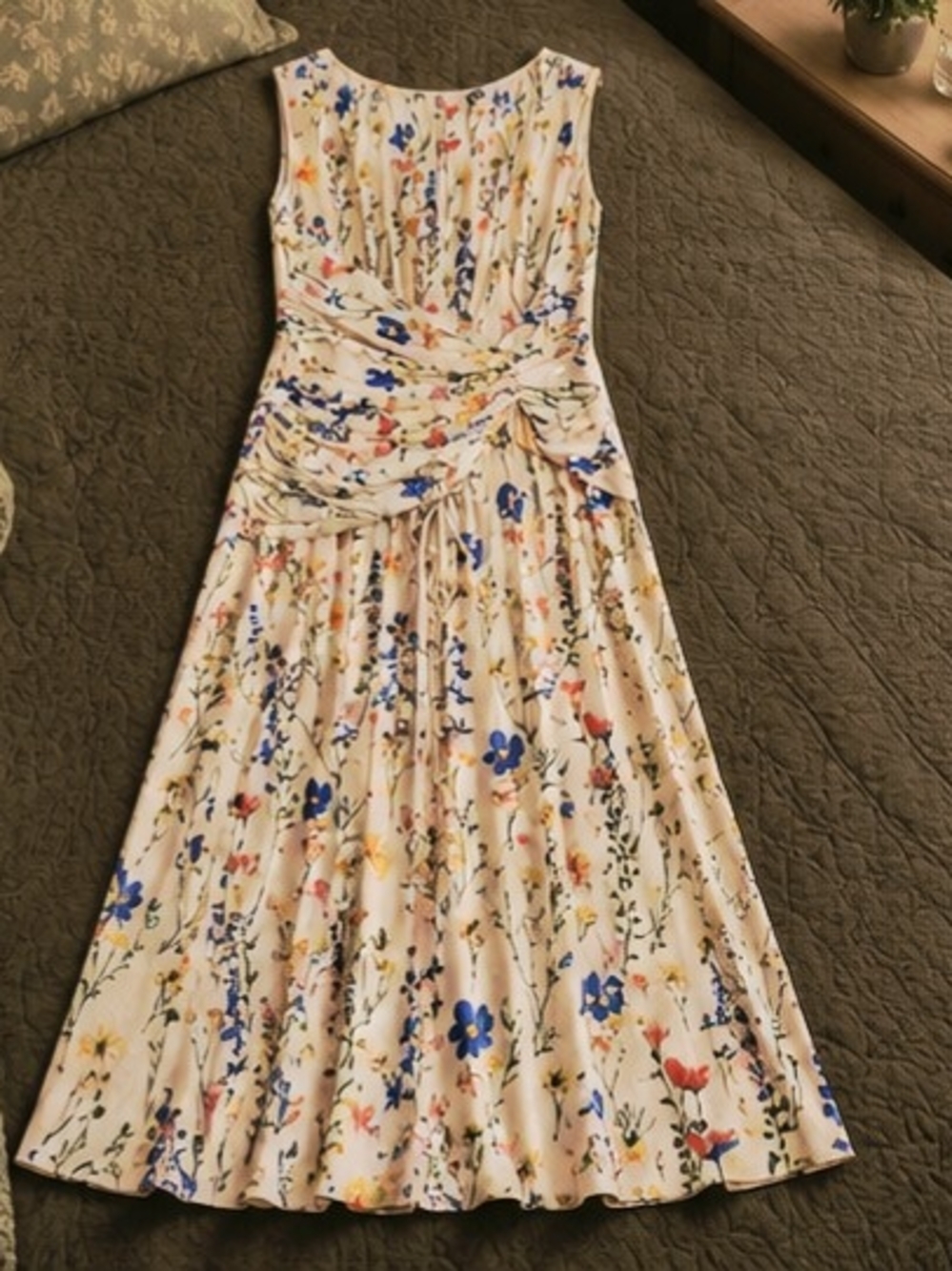 Women’s Floral Midi Dress Size Medium - Picture 2 of 3